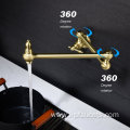 Matte Brushed Gold Folding Pot Filler Faucet